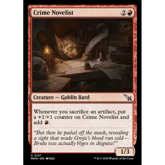 Crime Novelist uncommon 121 Magic the Gathering Murders at Karlov Manor