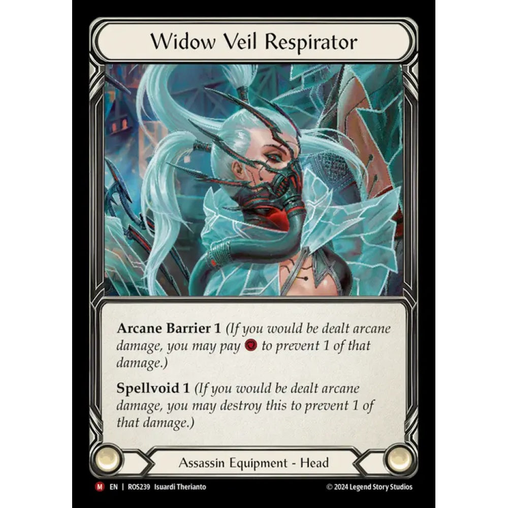 Widow Veil Respirator ROS239 Majestic Flesh & Blood Trading Card Game Rosetta in Regular Art