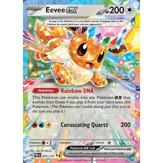 Eevee ex Double Rare 075/131 Pokemon Card Game Prismatic Evolutions