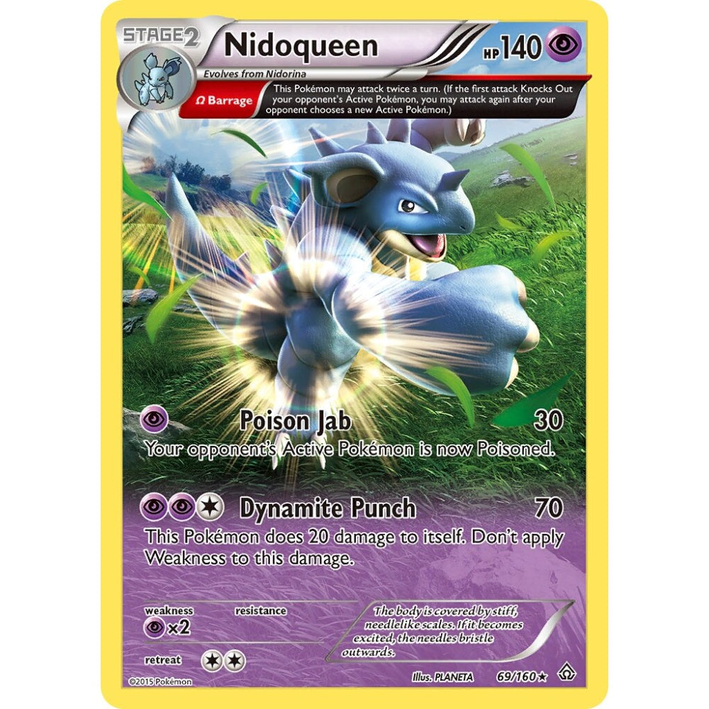 Nidoqueen Rare 69/160 Pokemon Card Game Primal Clash