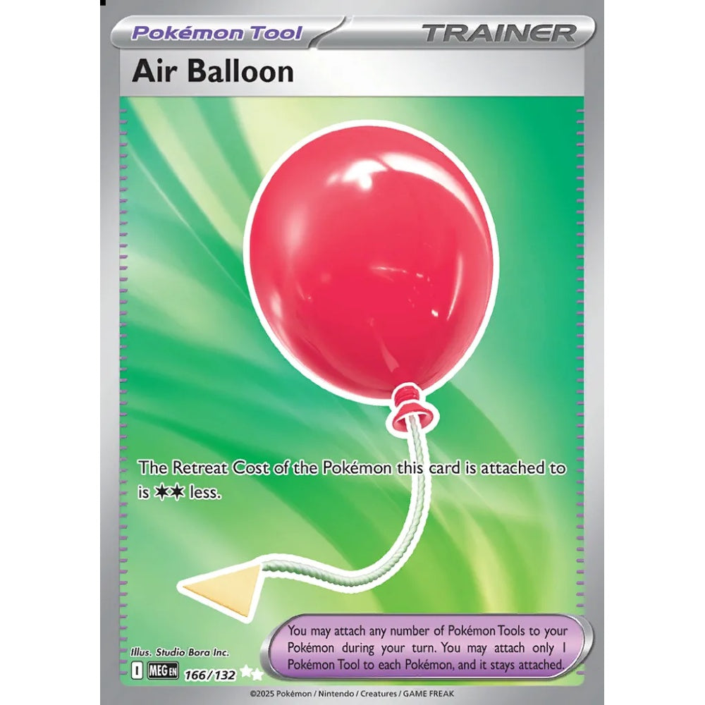 Air Balloon Ultra Rare 166/132 Pokemon Card Game Mega Evolution