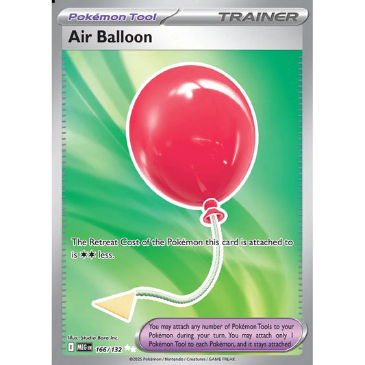 Air Balloon Ultra Rare 166/132 Pokemon Card Game Mega Evolution