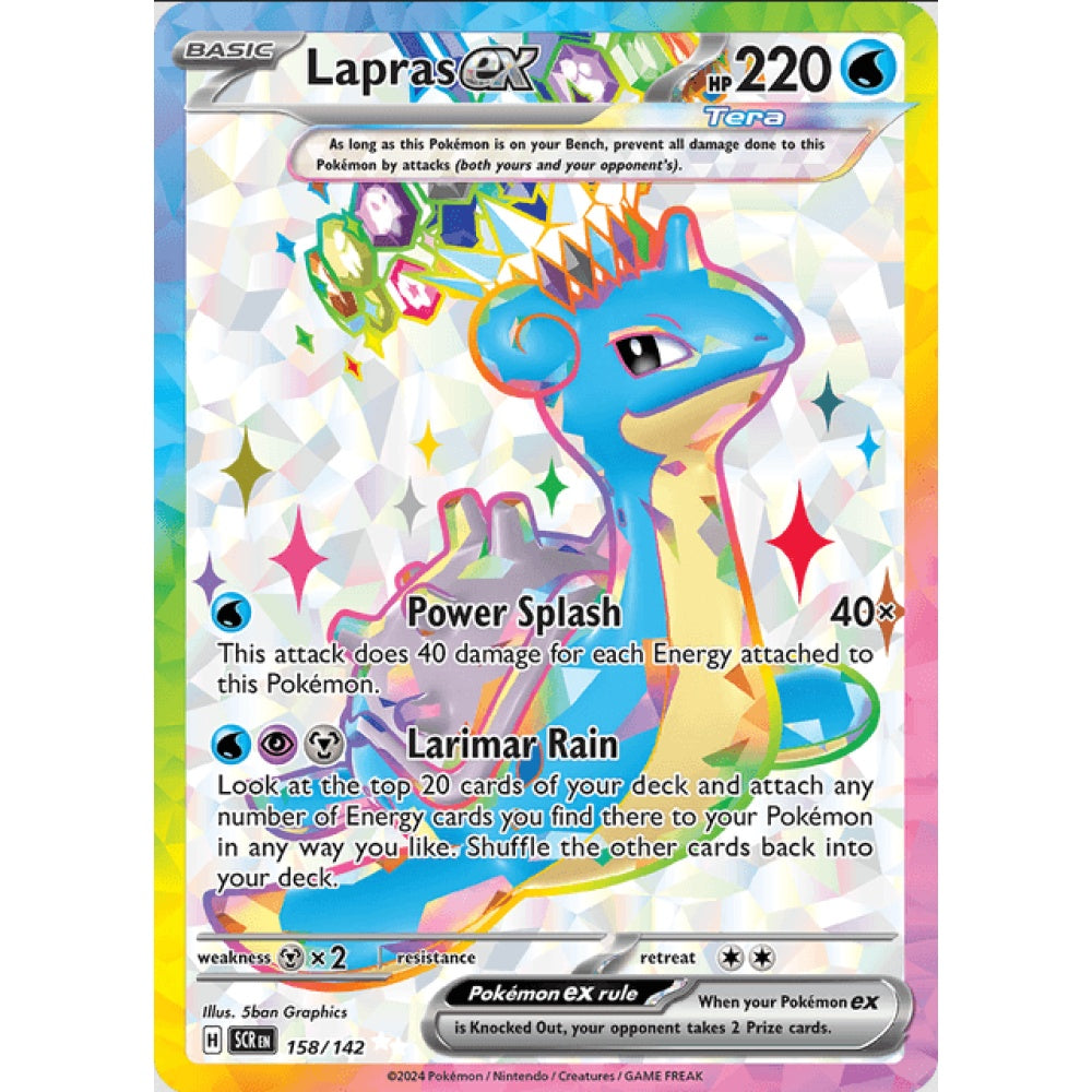 Lapras ex, 158/142, Ultra Rare, Pokemon, Stellar Crown