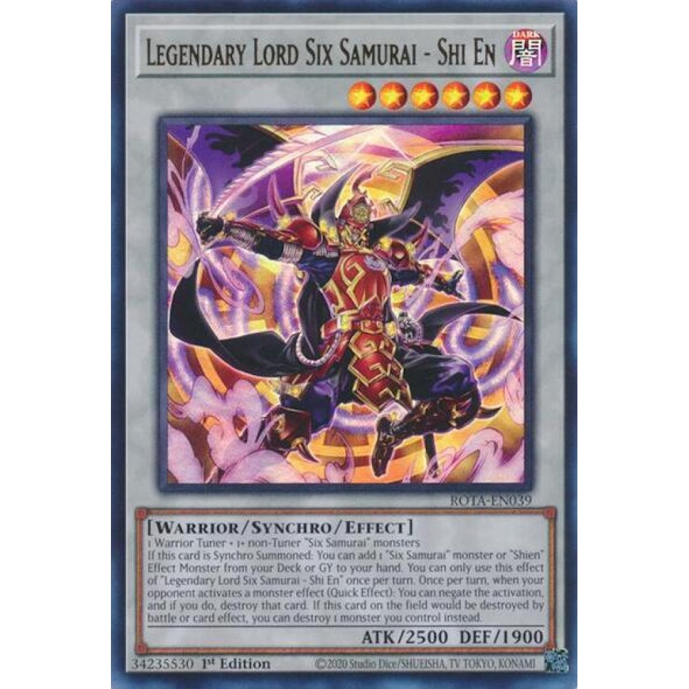 Legendary Lord Six Samurai - Shi En ROTA-EN039 Ultra Yu-Gi-Oh Rage of the Abyss