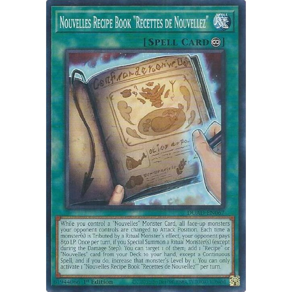 Nouvelles Recipe Book "Recettes de Nouvellez" DUAD-EN067 Common Yu-Gi-Oh Duelist's Advance