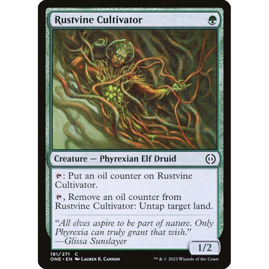 Rustvine Cultivator, common, 181, Magic the Gathering, Phyrexia: All Will Be One