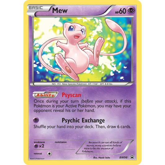 Mew Promo BW98 Pokemon Card Game Black & White Promos