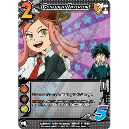 Confident Inventor, 78/108, R, UniVersus, MHA03 Heroes Clash