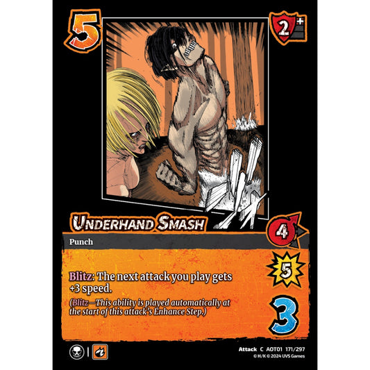 Underhand Smash, 171/297, C, UniVersus, Attack on Titan: Battle for Humanity