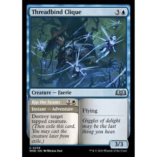 Threadbind Clique // Rip the Seams, uncommon, 239, Magic the Gathering, Wilds of Eldraine