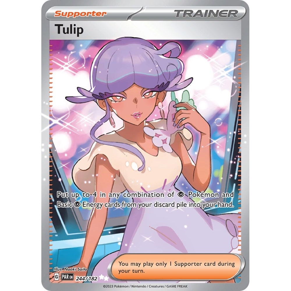 Tulip Ultra Rare 244/182 Pokemon Card Game Paradox Rift