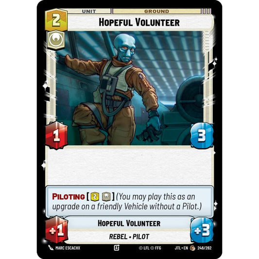 Hopeful Volunteer, C, JTL 246), Star Wars Unlimited