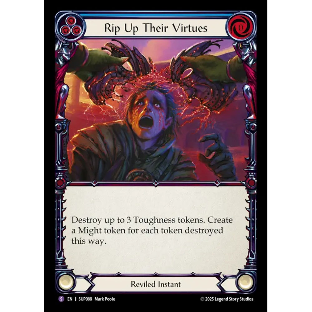 Rip Up Their Virtues SUP088 Super-Rare Flesh & Blood Trading Card Game Super Slam in Regular Art