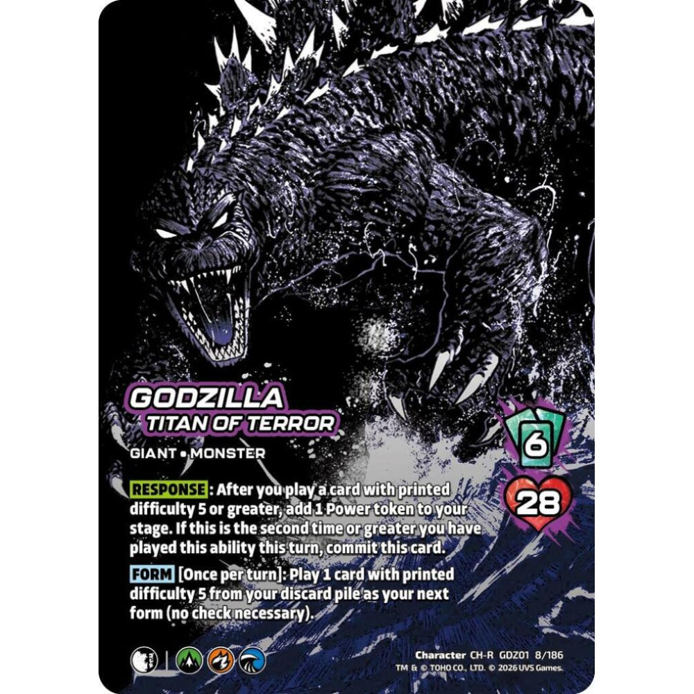 Godzilla, Titan of Terror GDZ01 8/186 GDZ01 Universus Godzilla: Reign of Kaiju Character CH
