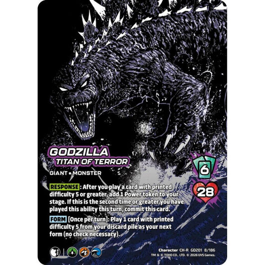 Godzilla, Titan of Terror GDZ01 8/186 GDZ01 Universus Godzilla: Reign of Kaiju Character CH