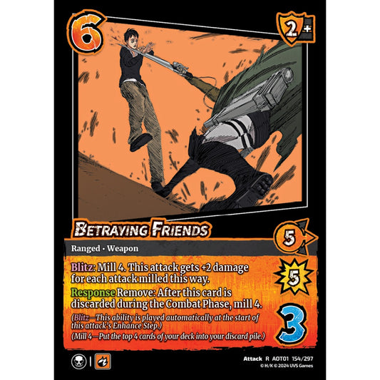 Betraying Friends, 154/297, R, UniVersus, Attack on Titan: Battle for Humanity