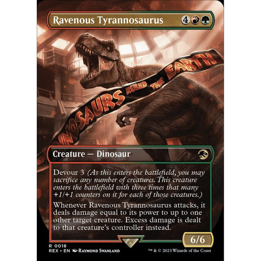 Ravenous Tyrannosaurus, rare, 18, Magic the Gathering, Jurassic World Collection