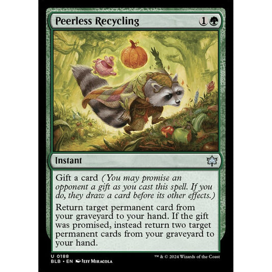 Peerless Recycling, 188, uncommon, Magic: The Gathering, Bloomburrow
