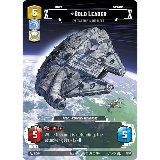 Gold Leader, U, JTL 1057) Prestige Foil, Star Wars Unlimited