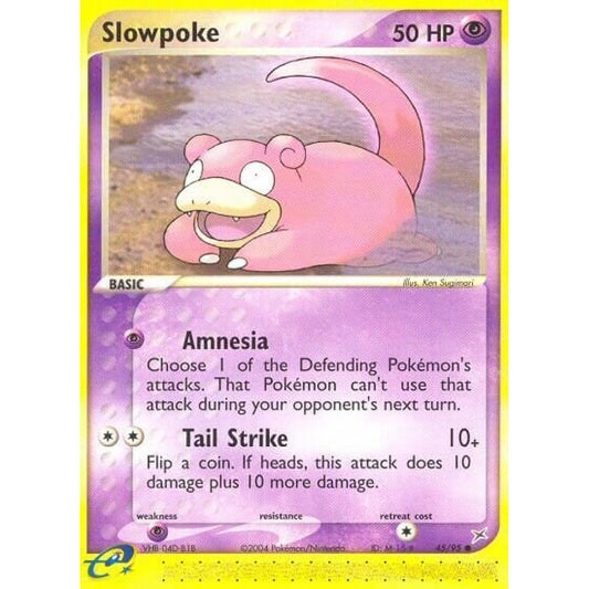 Slowpoke Common 45/95 Pokemon Card Game EX Team Magma vs Team Aqua