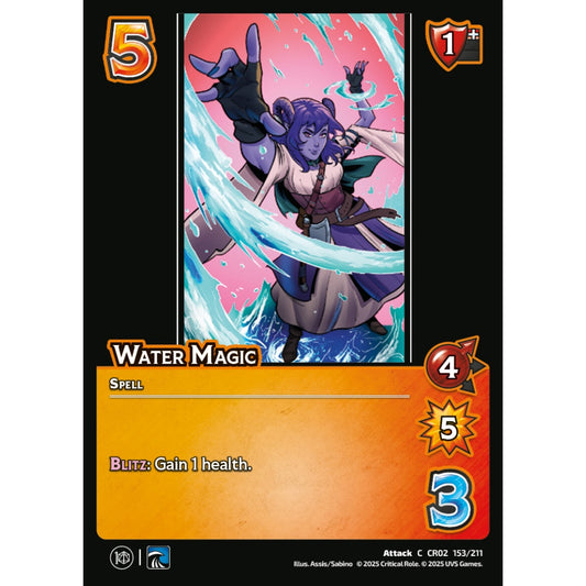Water Magic, 153/211, CR02, Universus, Critical Role: Heroes Of Exandria, Attack, C