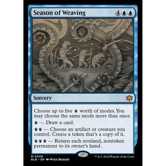 Season of Weaving, 68, mythic, Magic: The Gathering, Bloomburrow