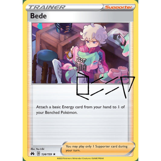 Bede Holo Rare 124/159 Pokemon Card Game Crown Zenith