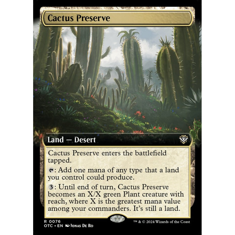 Cactus Preserve, 76, rare, Magic: The Gathering, Outlaws of Thunder Junction