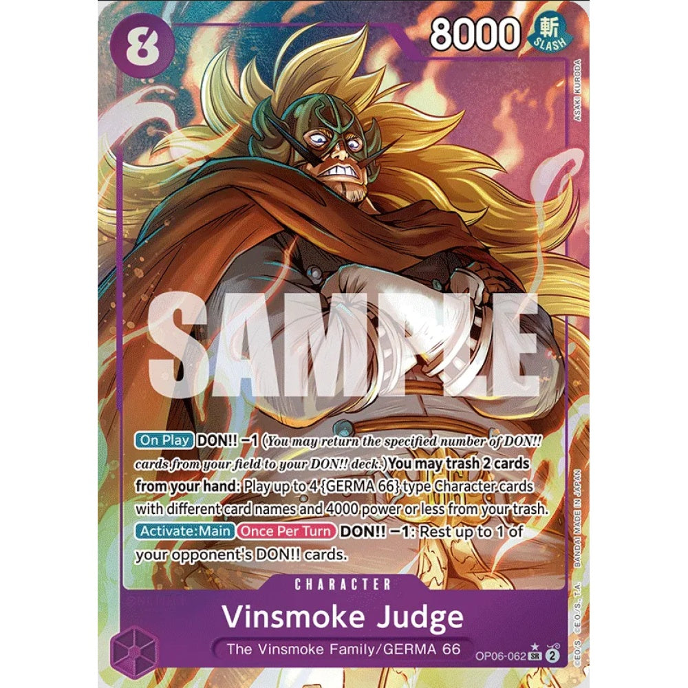 Vinsmoke Judge, OP06-062, Alternate Art, One Piece, Wings of the Captain