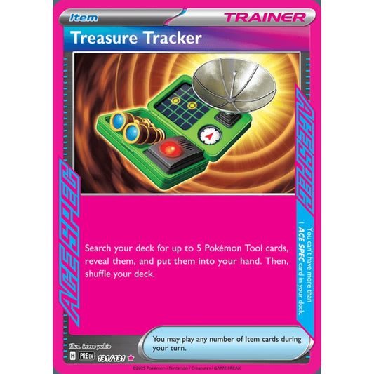 Treasure Tracker ACE Spec 131/131 Pokemon Card Game Prismatic Evolutions