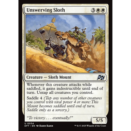 Unswerving Sloth, 34, uncommon, Magic: The Gathering, Aetherdrift