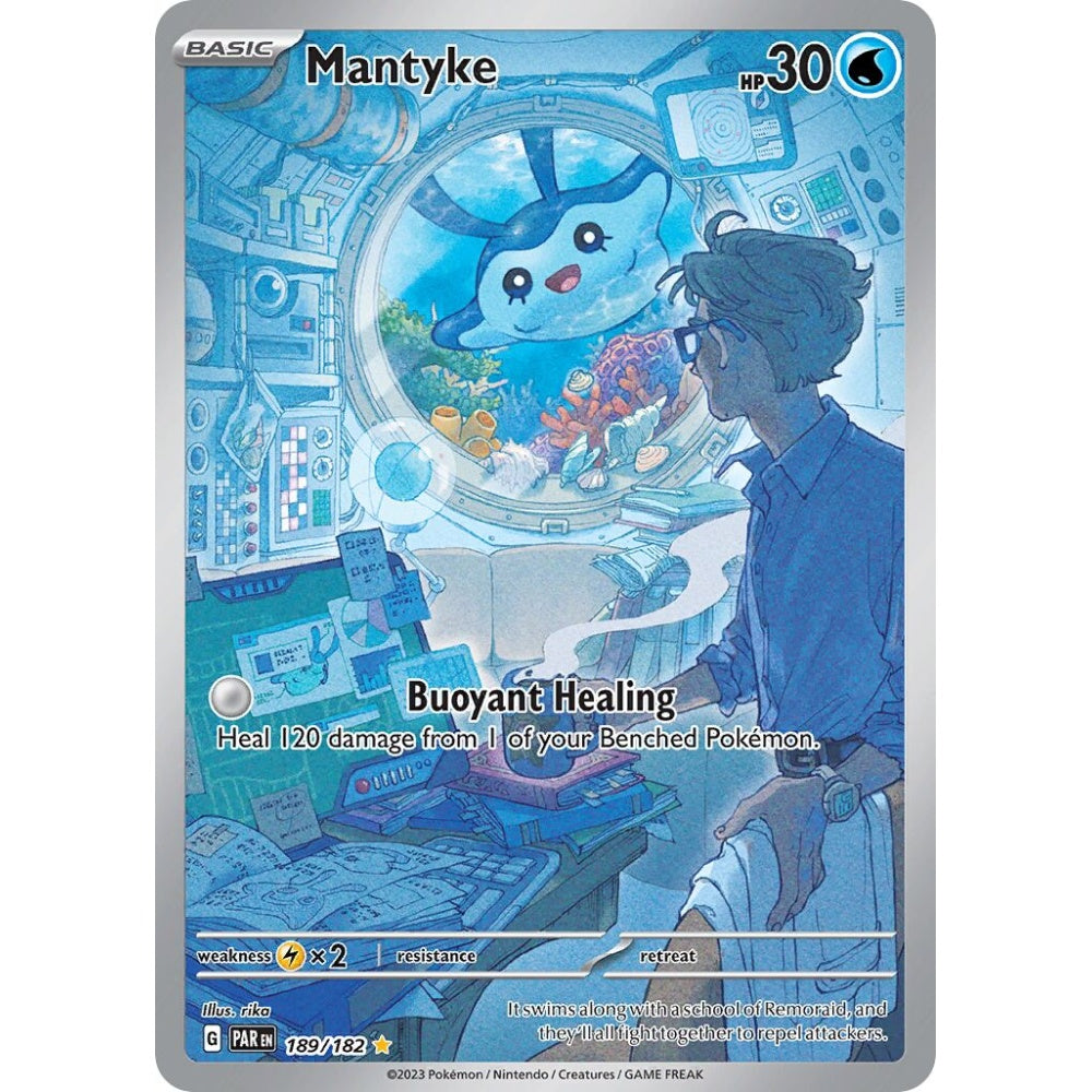 Mantyke Illustration Rare 189/182 Pokemon Card Game Paradox Rift