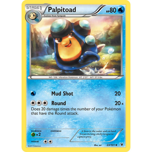 Palpitoad Uncommon 23/101 Pokemon Card Game Noble Victories