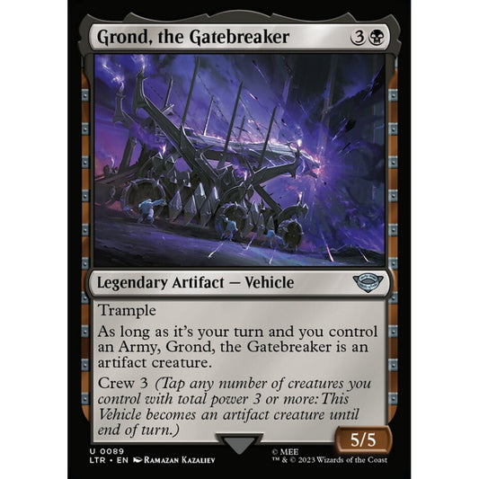 Grond, the Gatebreaker, uncommon, 89, Magic the Gathering, The Lord of the Rings: Tales of Middle-earth