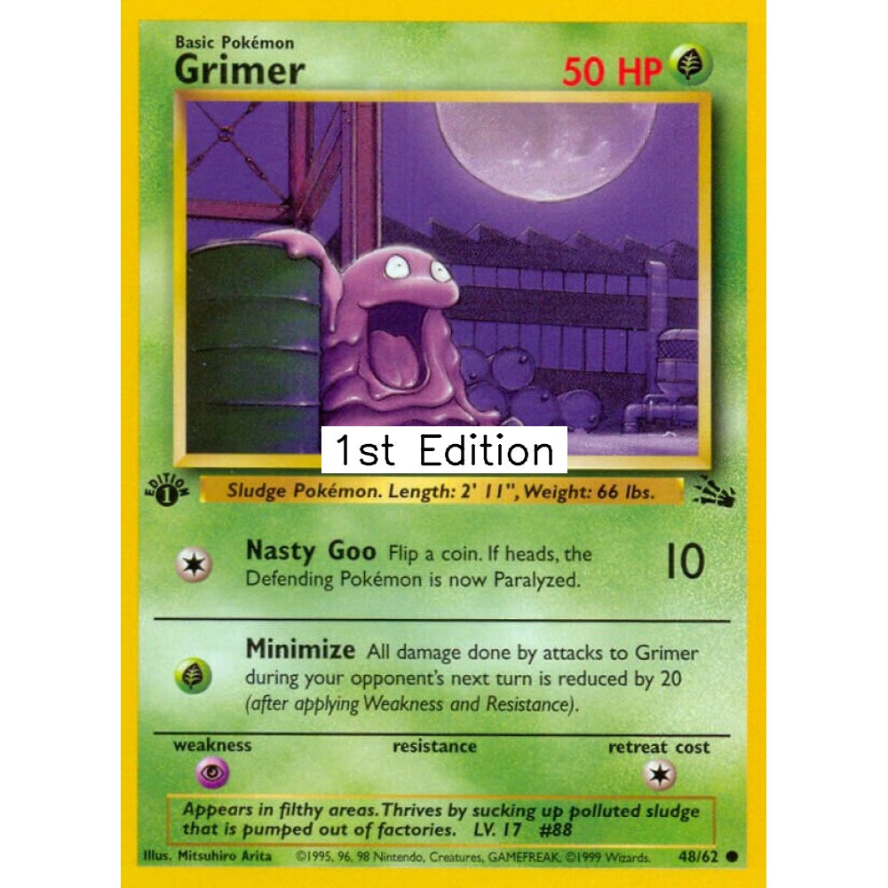 Grimer Common 48/62 Pokemon Card Game Fossil