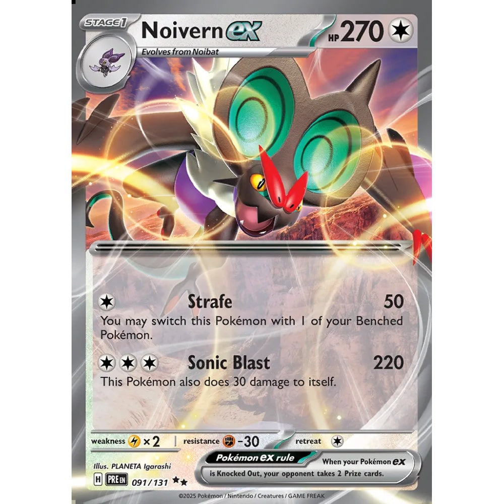 Noivern ex Double Rare 091/131 Pokemon Card Game Prismatic Evolutions