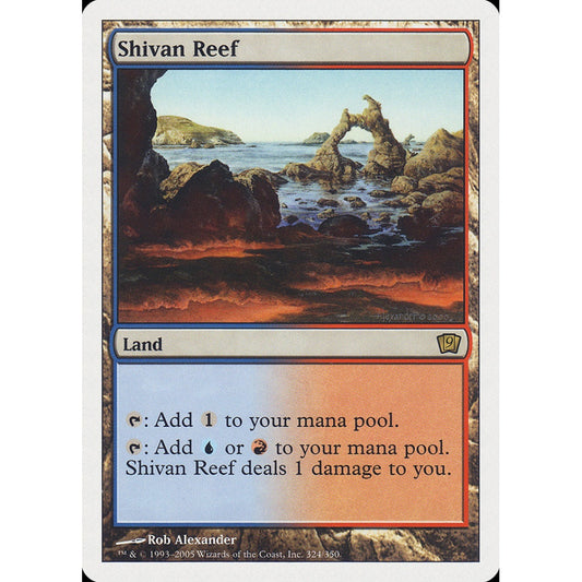Shivan Reef rare 324 Magic the Gathering Ninth Edition