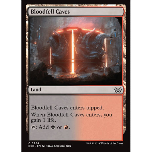 Bloodfell Caves, 264, common, Magic: The Gathering, Duskmourn: House of Horror