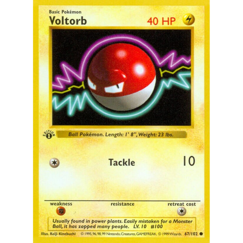 Voltorb Common 67/102 Pokemon Card Game Base Set