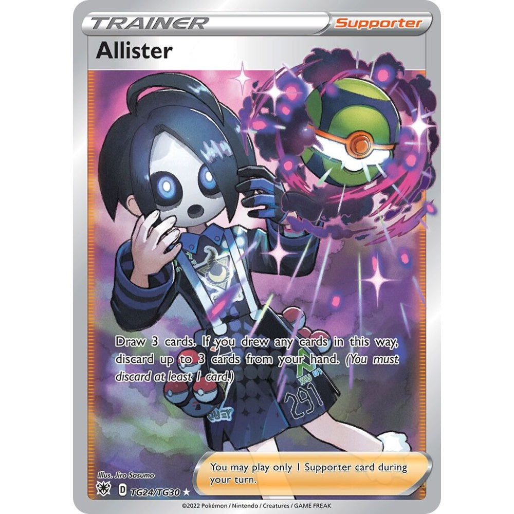 Allister Rare Ultra TG24/TG30 Pokemon Card Game Astral Radiance