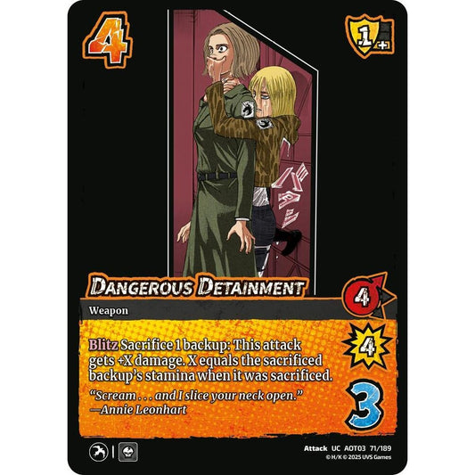 Dangerous Detainment 71/189 AOT03 Universus Attack on Titan: Apocalypse Attack UC