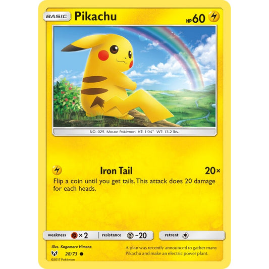Pikachu Common 28/73 Pokemon Card Game Shining Legends