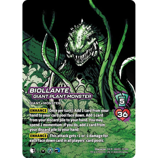 Biollante, Giant Plant Monster GDZ01 3/186 GDZ01 Universus Godzilla: Reign of Kaiju Character CH