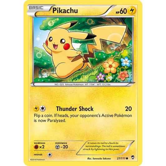Pikachu Common 27/111 Pokemon Card Game Furious Fists