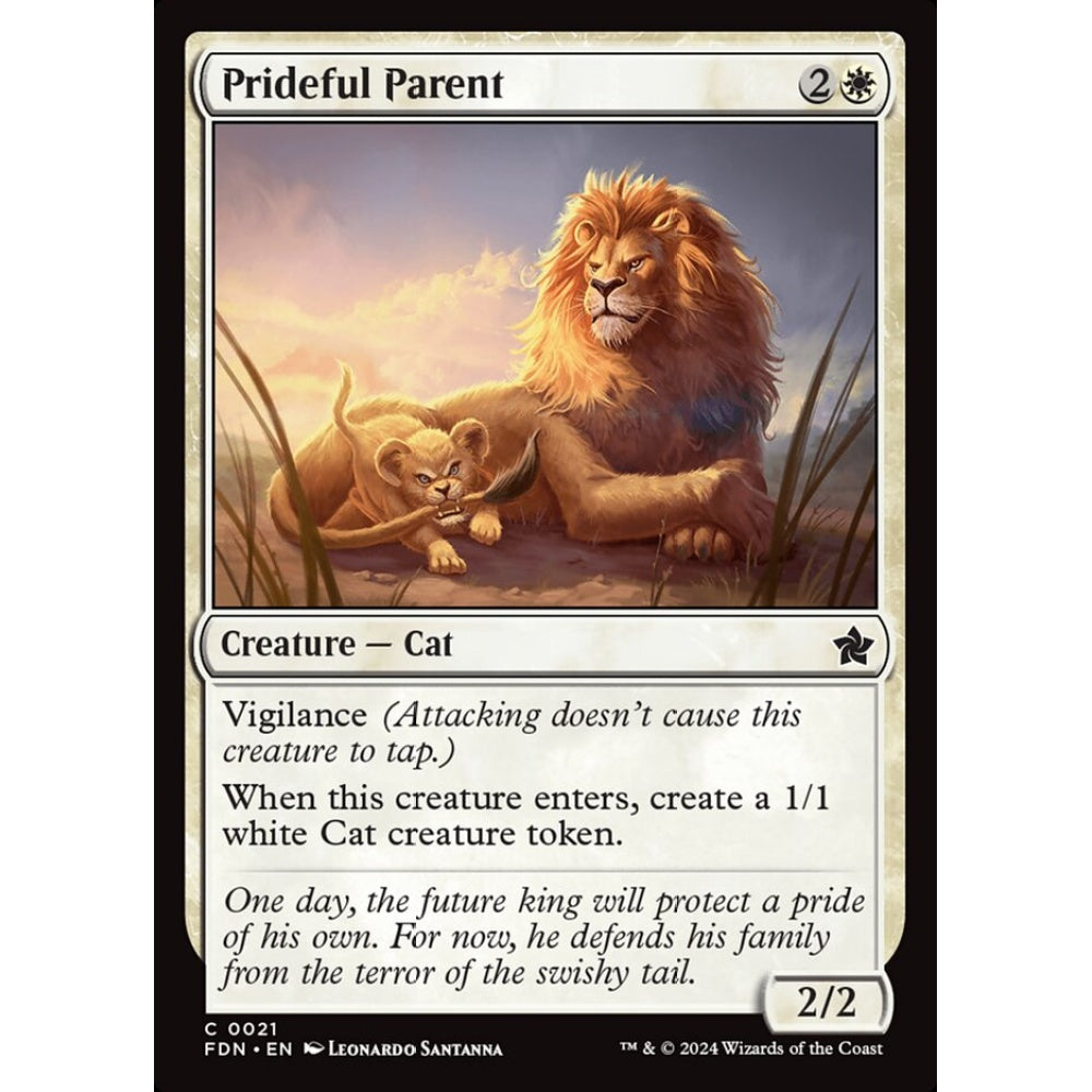 Prideful Parent, 21, common, Magic: The Gathering, Foundations