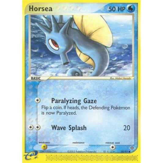 Horsea Common 58/97 Pokemon Card Game EX Dragon