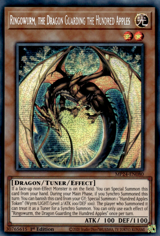Ringowurm, the Dragon Guarding the Hundred Apples CYAC-EN029 Ultra Ultra Rare Yu-Gi-Oh Cyberstorm Access in Art