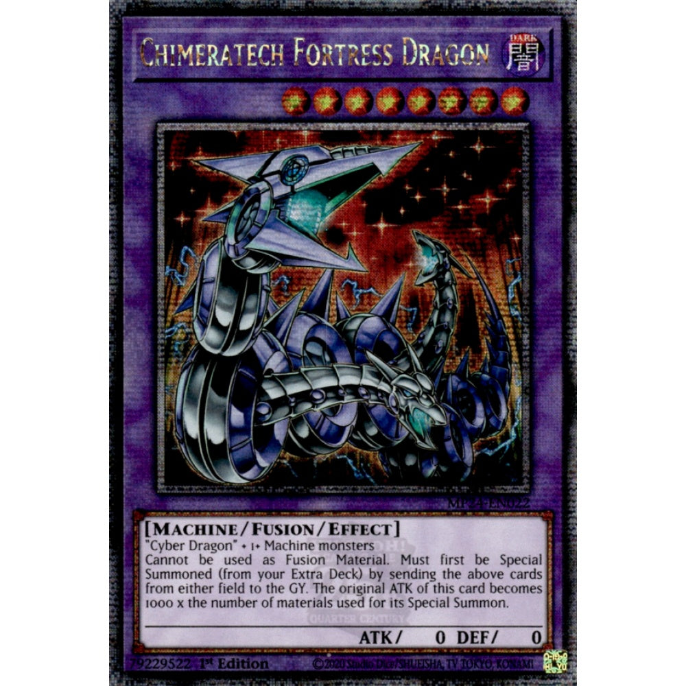 Chimeratech Fortress Dragon MP24-EN022 QCR Quarter Century Secret Rare Yu-Gi-Oh 25th Anniversary Tin: Dueling Mirrors in Art