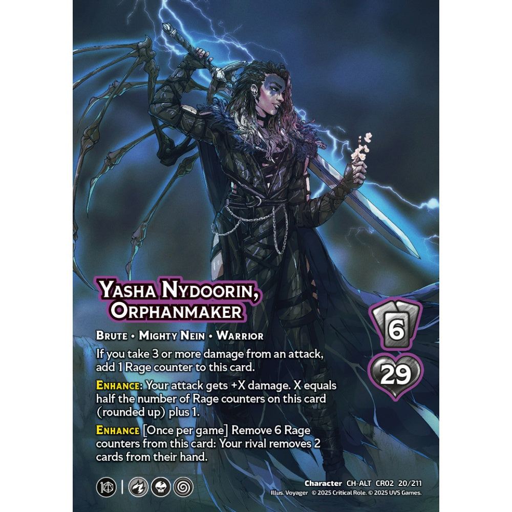 Yasha Nydoorin, Orphanmaker, 20/211, CR02, Universus, Critical Role: Heroes Of Exandria, Character, CH-ALT