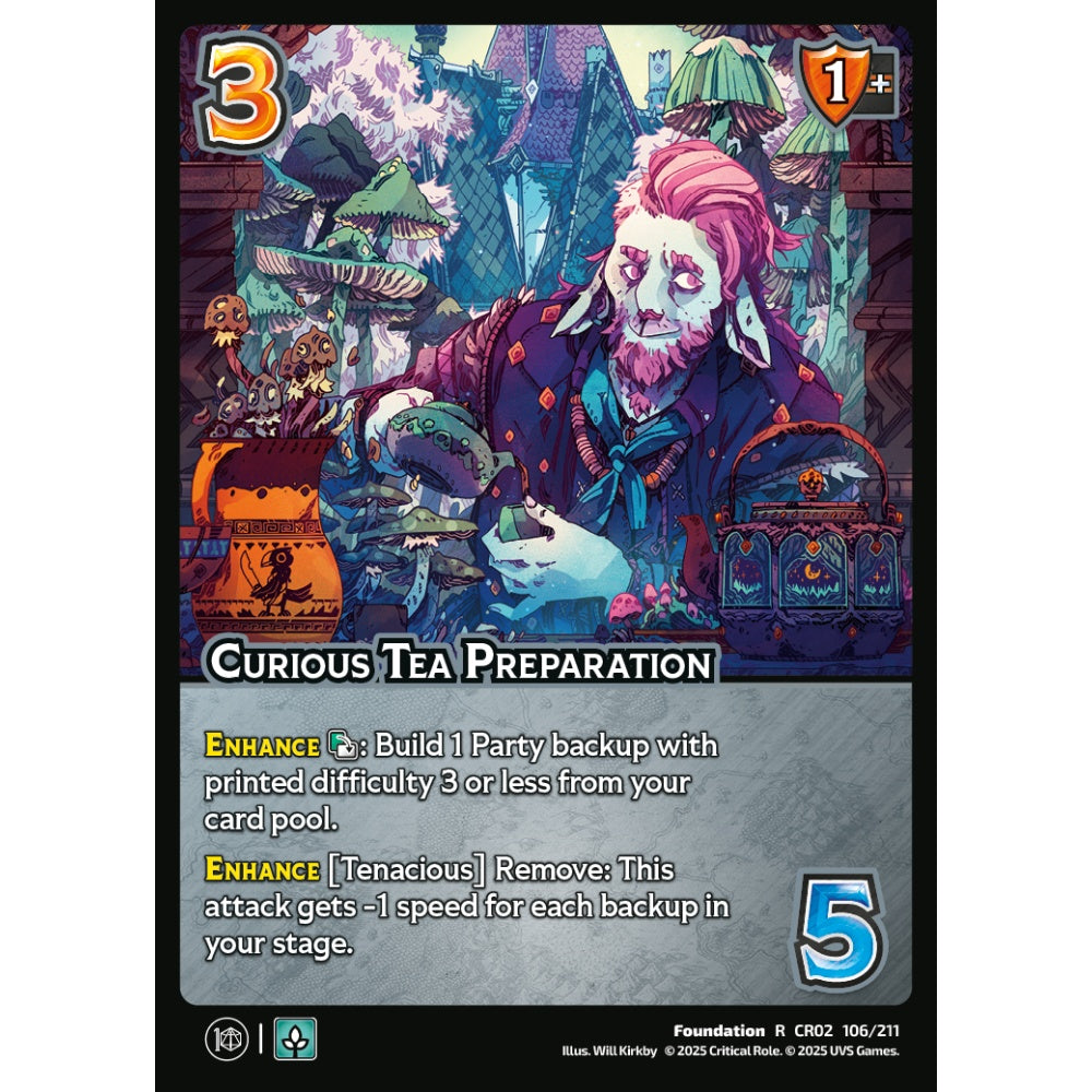 Curious Tea Preparation, 106/211, CR02, Universus, Critical Role: Heroes Of Exandria, Foundation, R